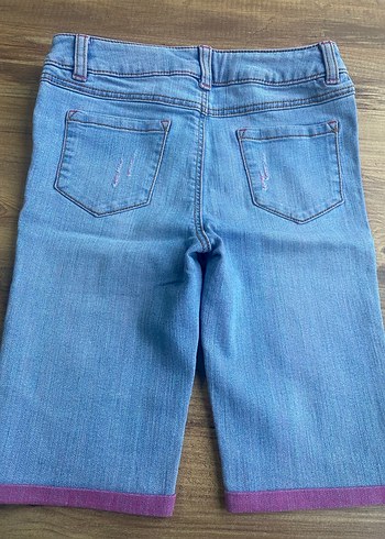 Kız Çocuk Pembe Denim Kapri -Şort - Görsel 2