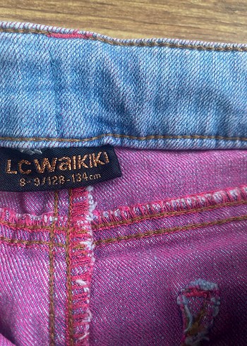 Kız Çocuk Pembe Denim Kapri -Şort - Görsel 4