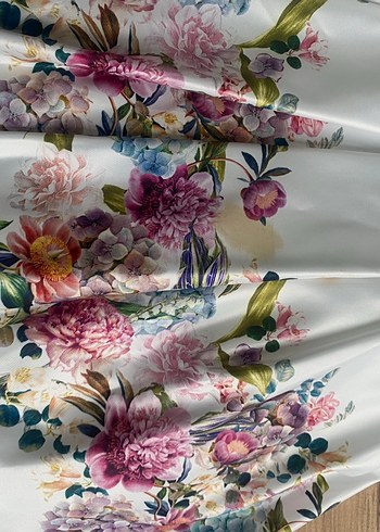 Çiçek Desenli Pileli Uzun Kız Çocuk Elbise - Görsel 5