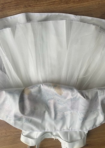 Çiçek Desenli Pileli Uzun Kız Çocuk Elbise - Görsel 3