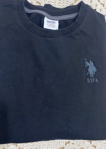 USPA Siyah Erkek Sweatshirt Uzun Kollu - Görsel 2