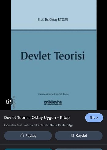 Devlet Teorisi - Prof. Dr. Oktay Uygun