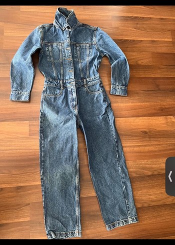 Kadın Lacivert Denim Tulum - Görsel 2