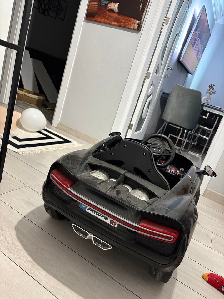 Siyah Mavi Elektrikli Çocuk Araba - Görsel 3