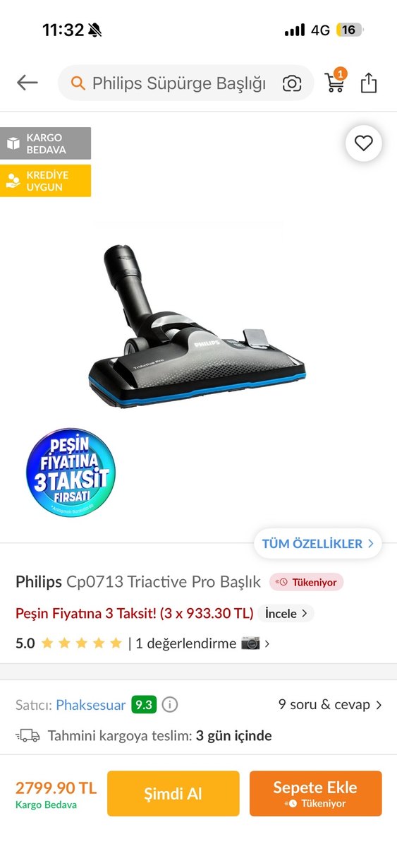 Philips Siyah Vakum Aparatları Seti - Görsel 4