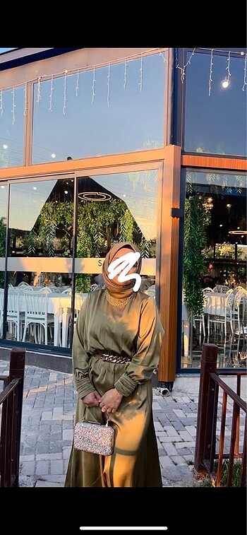 m Beden yeşil Renk Az kullanılmış elbise