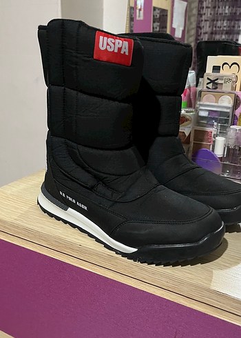 U.S Polo Assn. Uspa Siyah Yuksek Bilekli Kar Botu