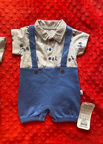 Düğmeli Kısa Kollu Bebek Tulumları - Görsel 3