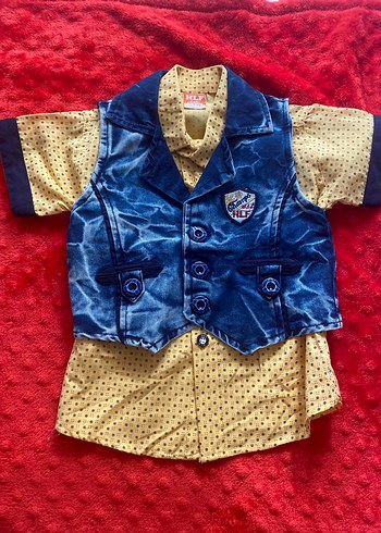 Renkli Desenli Erkek Bebek Kot Üçlü Takım - Görsel 2