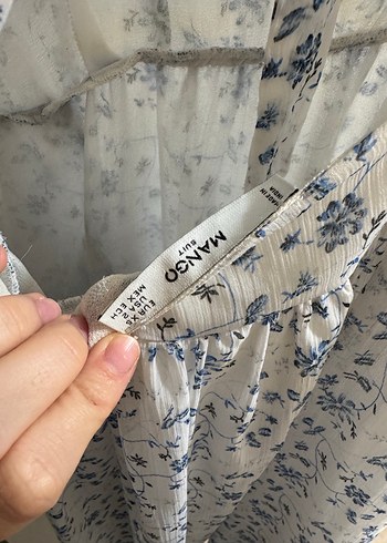 Bohem Gri Beyaz Uzun Kolsuz Elbise - Görsel 2