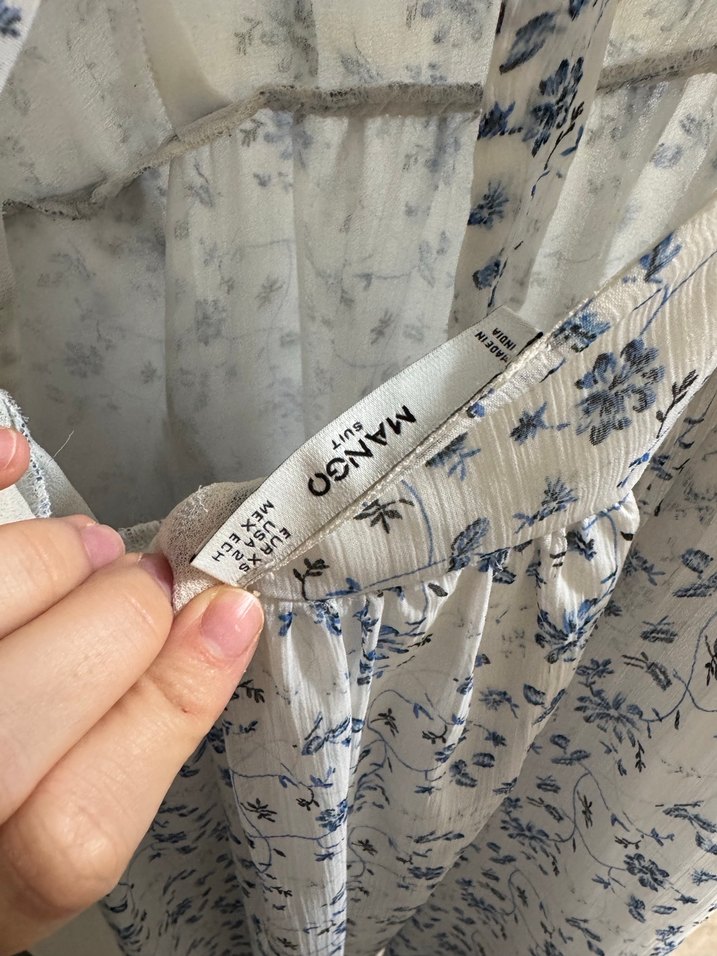 Bohem Gri Beyaz Uzun Kolsuz Elbise - Görsel 2