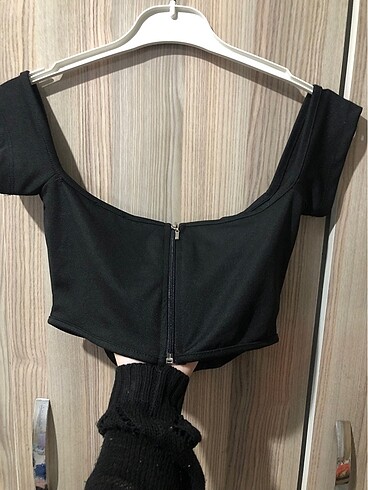 Diğer Siyah crop bluz