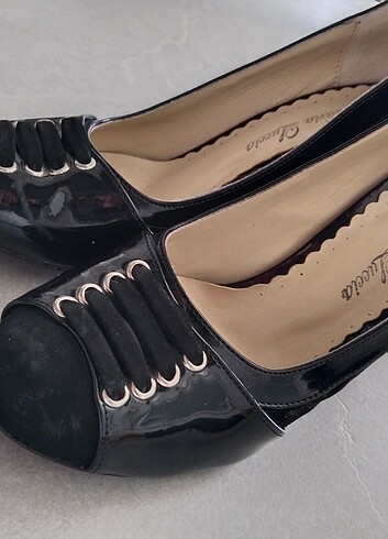 39 Beden vintage mini topuklu ayakkabi