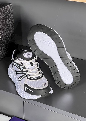 Dior Beyaz Zebra Desenli Platform Spor Ayakkabı - Görsel 3