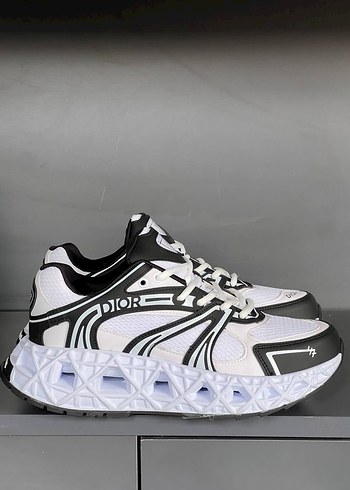 Dior Beyaz Zebra Desenli Platform Spor Ayakkabı - Görsel 2