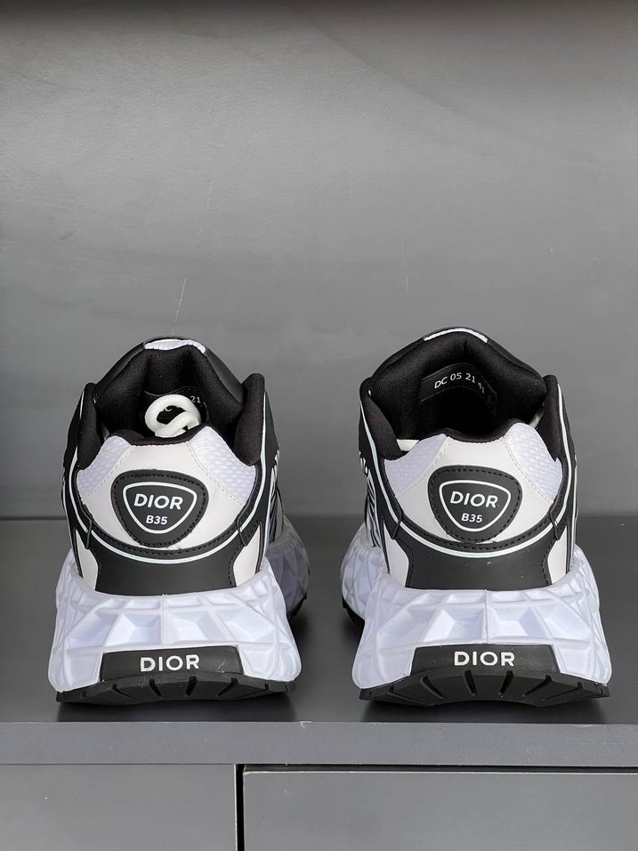 Dior Beyaz Zebra Desenli Platform Spor Ayakkabı - Görsel 5