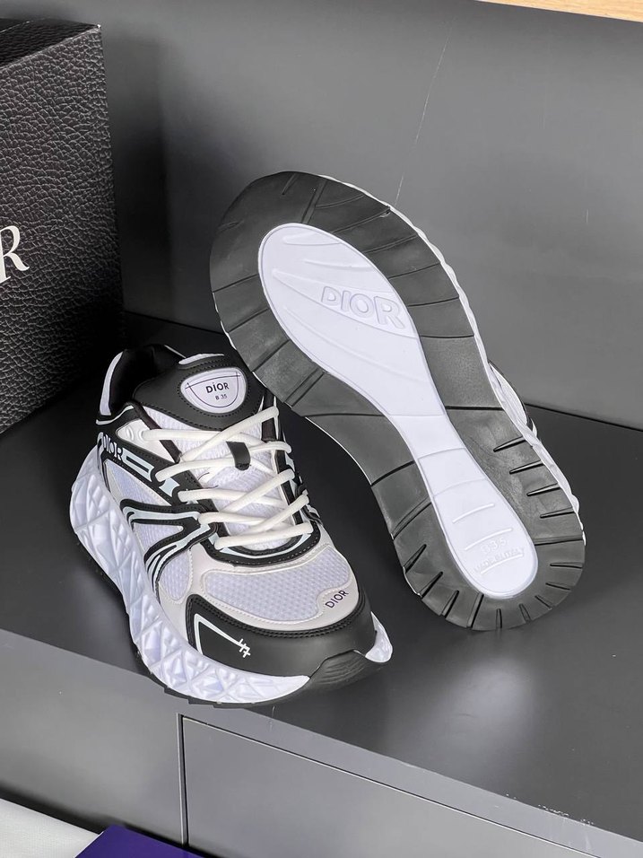 Dior Beyaz Zebra Desenli Platform Spor Ayakkabı - Görsel 3