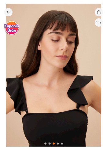 Kadın Siyah Askılı Mayo - Görsel 3