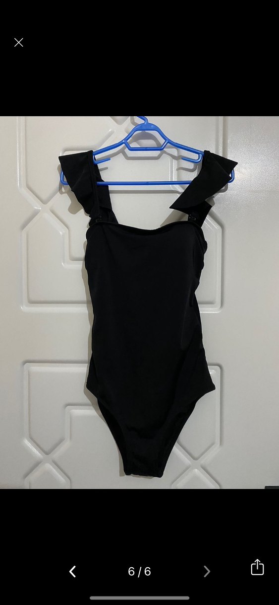 Kadın Siyah Askılı Mayo - Görsel 5