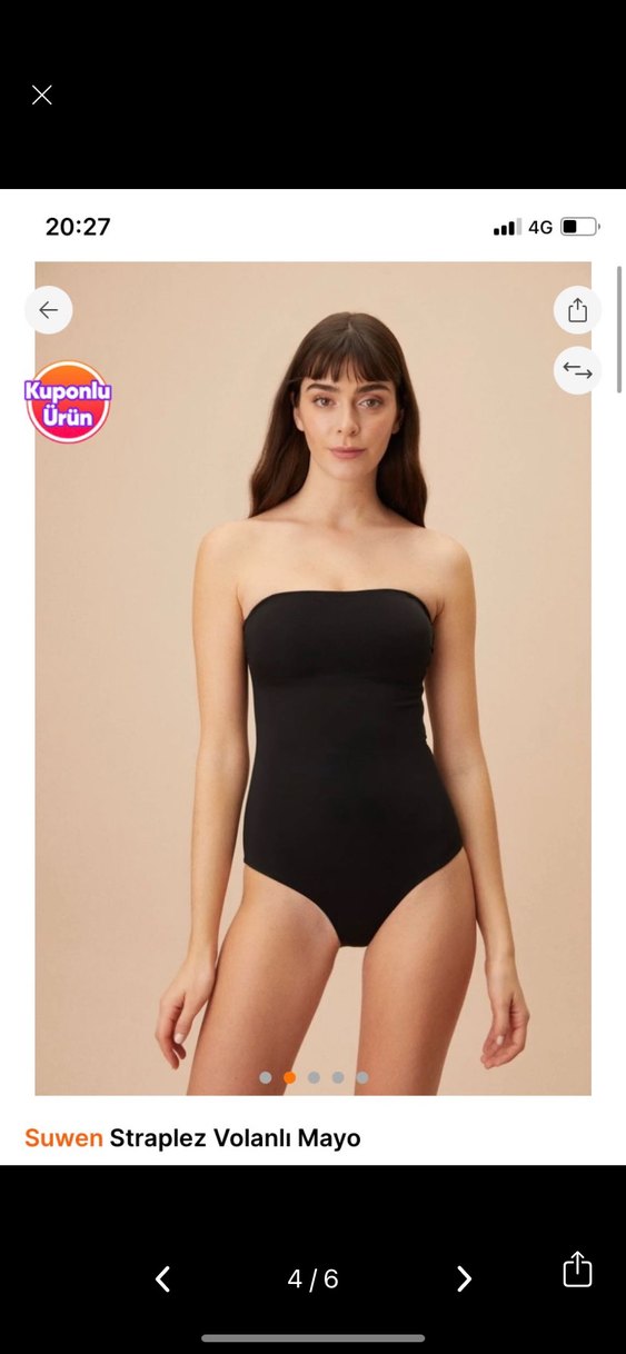 Kadın Siyah Askılı Mayo - Görsel 2