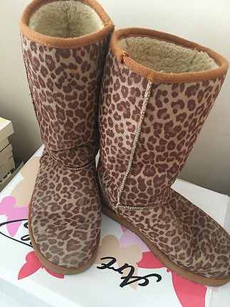 38 Beden Ugg leopar tuylu bot