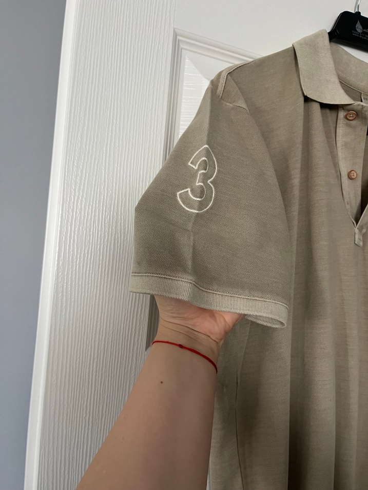 Açık haki Erkek Polo Tişört - Görsel 2