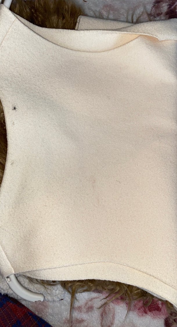 Düğmeli Beyaz Yün Kadın Yelek - Görsel 2