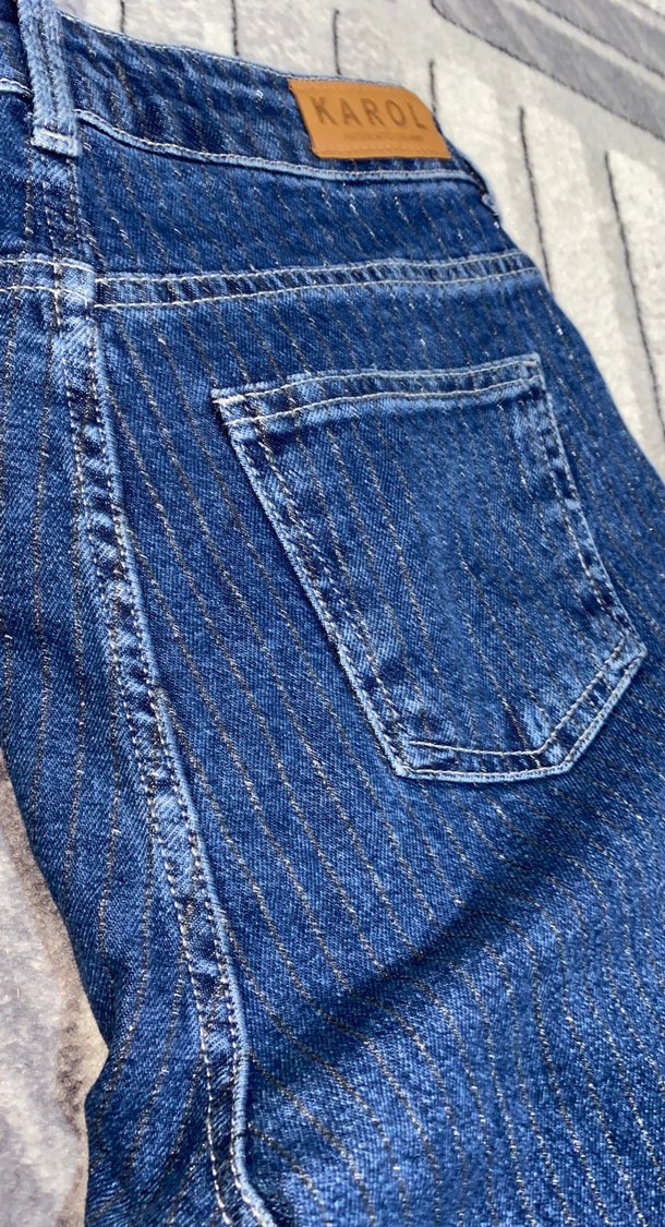 Simli kot pantolon - Görsel 3