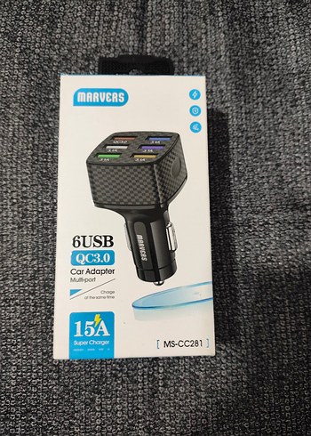 6 USB Çoklu Araç Şarj Cihazı QC3.0