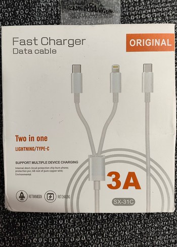 3A Hızlı Şarj Cihazı iPhone/Type-C