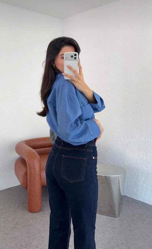 Mavi kot jean - Görsel 5