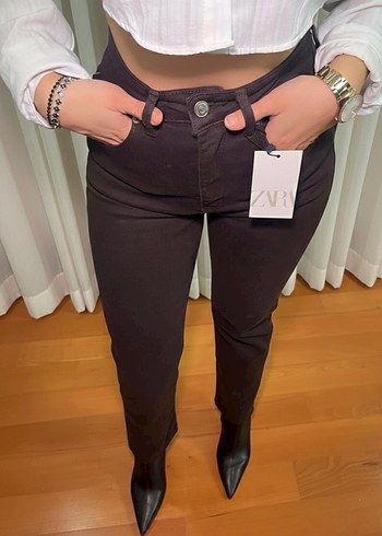 Kadın Kahverengi Midi Bol Paça Pantolon - Görsel 5