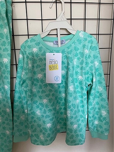 4 Yaş Beden turkuaz Renk Hello baby pijama takımı