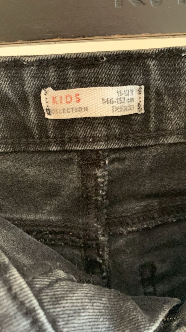 Gevşek Kesim Gri Denim Kadın Pantolon - Görsel 3