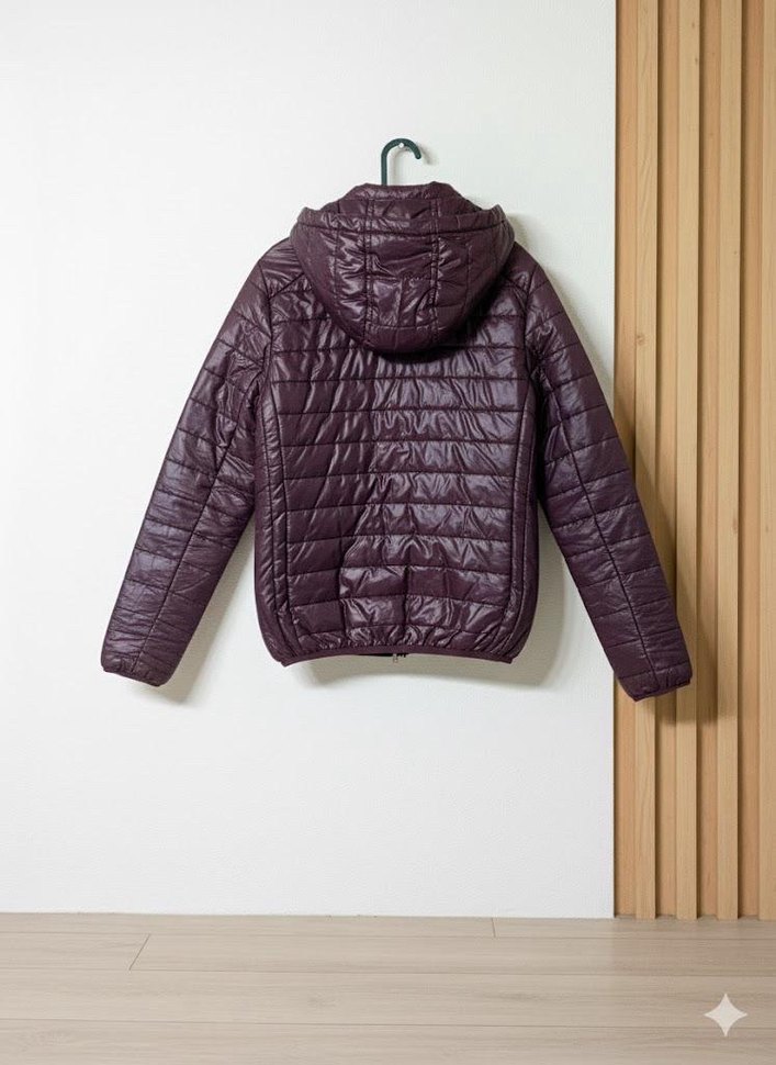 Bordo Fermuarlı Erkek Mont - Görsel 2