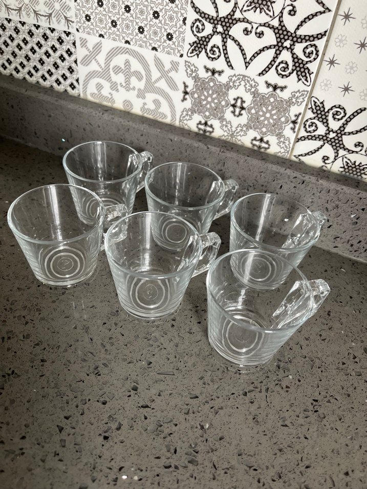 Şeffaf Küçük Cam Bardak Seti - Görsel 3