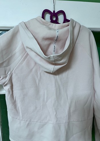 Puma Beyaz Kapüşonlu Fermuarlı Midi Sweatshirt