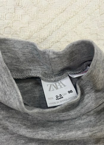 Çocuk Gri Yüksek Yakalı Uzun Kollu body - Görsel 3