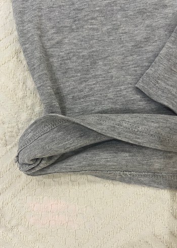 Çocuk Gri Yüksek Yakalı Uzun Kollu body - Görsel 4