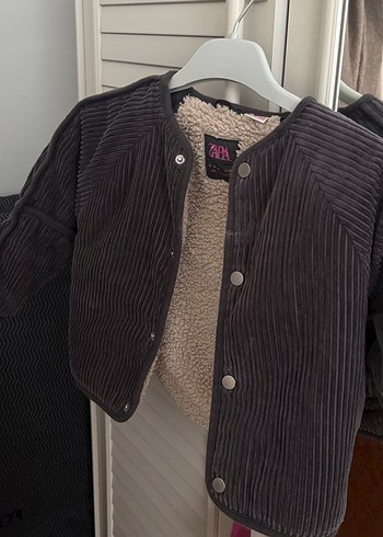 Gri Erkek Çocuk Kürklü Street Wear Ceket - Görsel 2