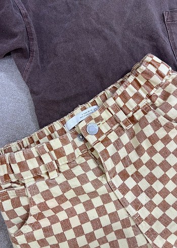24-36 Ay Beden Damalı kareli pantolon ve tshirt