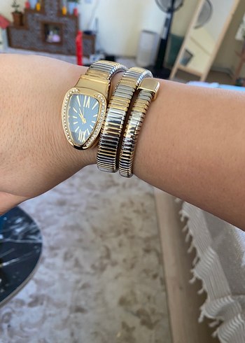 Gold gümüş yılan saat