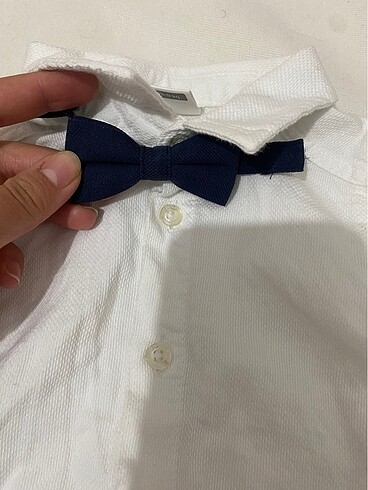 Erkek bebek papyonlu pantolonu askılı (4parça) şık takım - Görsel 8