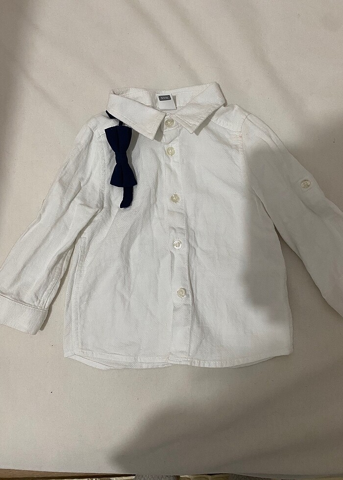 Erkek bebek papyonlu pantolonu askılı (4parça) şık takım - Görsel 5