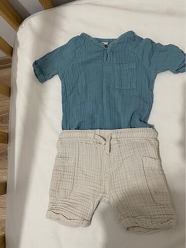 Erkek Bebek Müslin Takım - Görsel 11