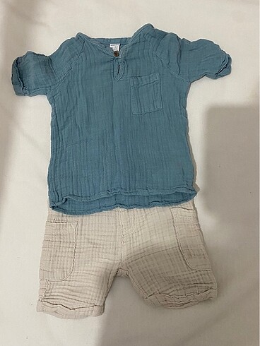 Erkek Bebek Müslin Takım - Görsel 12