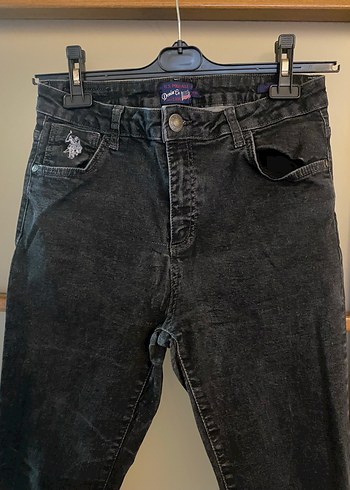 U.S Polo Assn. Siyah Kadın Denim Midi Boy Jean