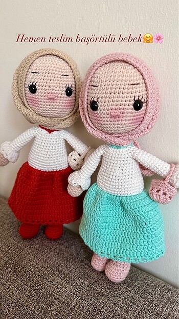  Beden Başörtülü amigurumi bebek