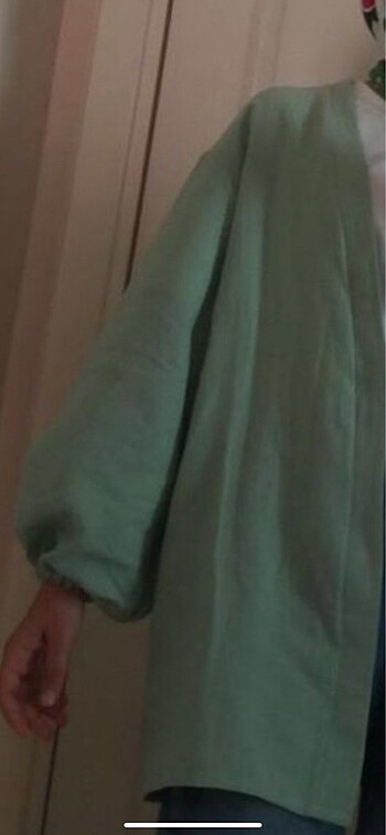 Yeşil laci kimono