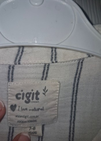 Diğer çocuk Beyaz Çizgili Keten Gömlek